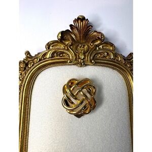 Vintage Gold Tone Interwoven Love Knot Scarf Clip Slide Jewelry Accessory